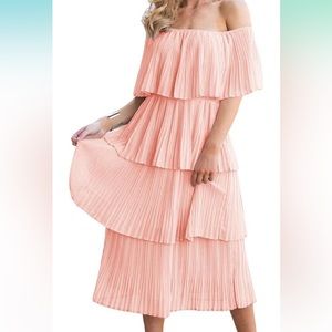 Off Shoulder Tiered Ruffle dress
